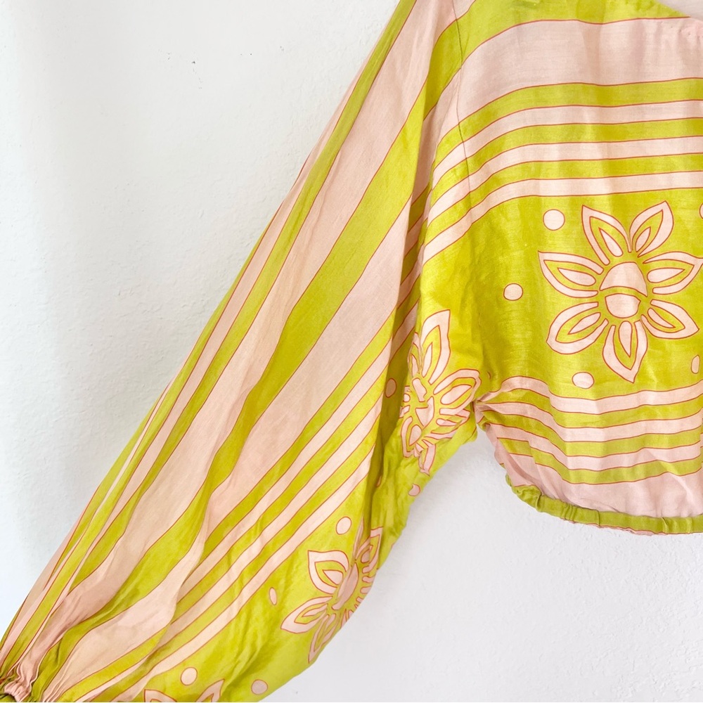 Anthropologie Swati Vijaivargie Cropped Graphic Top Sz XS - Picture 4 of 7